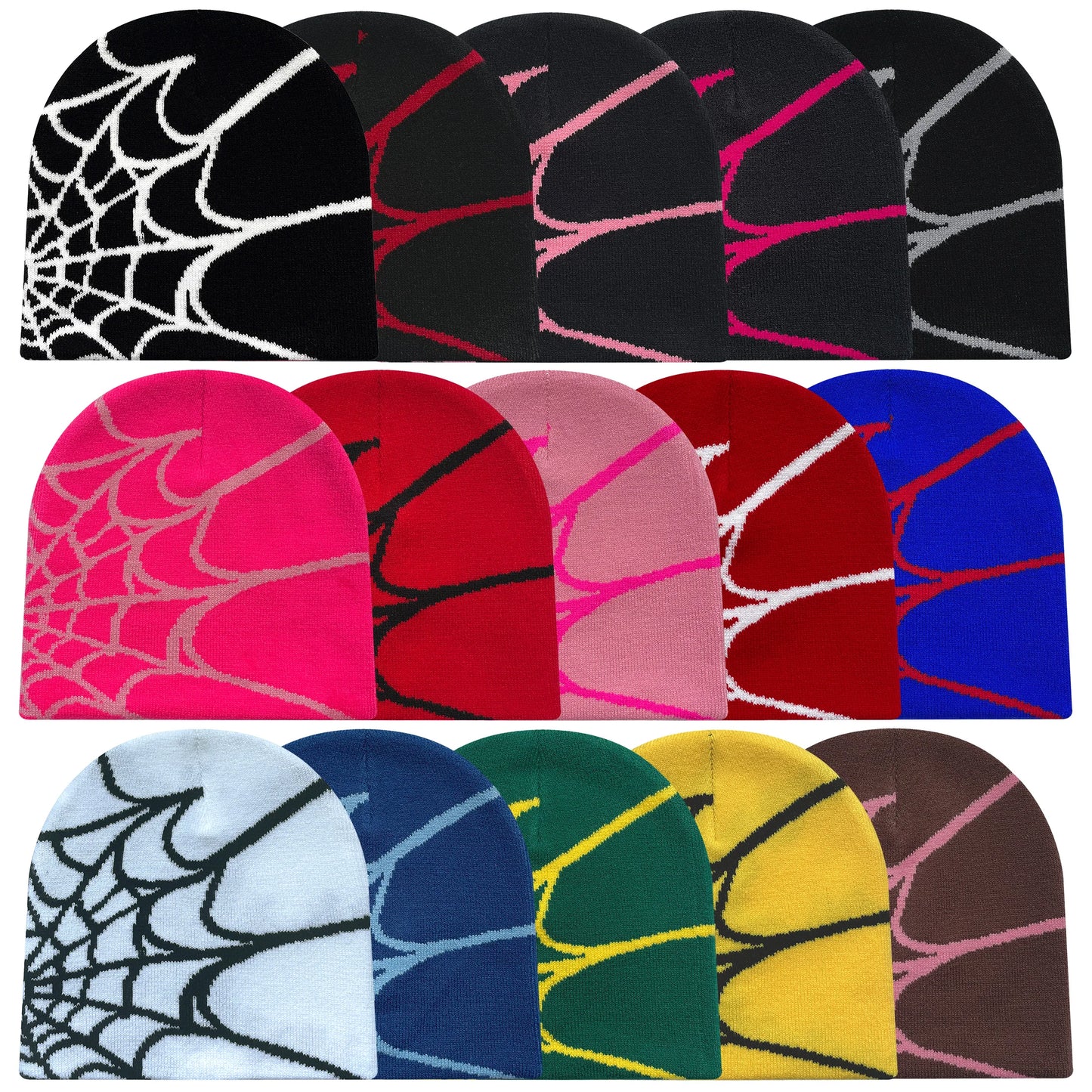 Unisex Universal Y2K Spider Web Knit Beanie