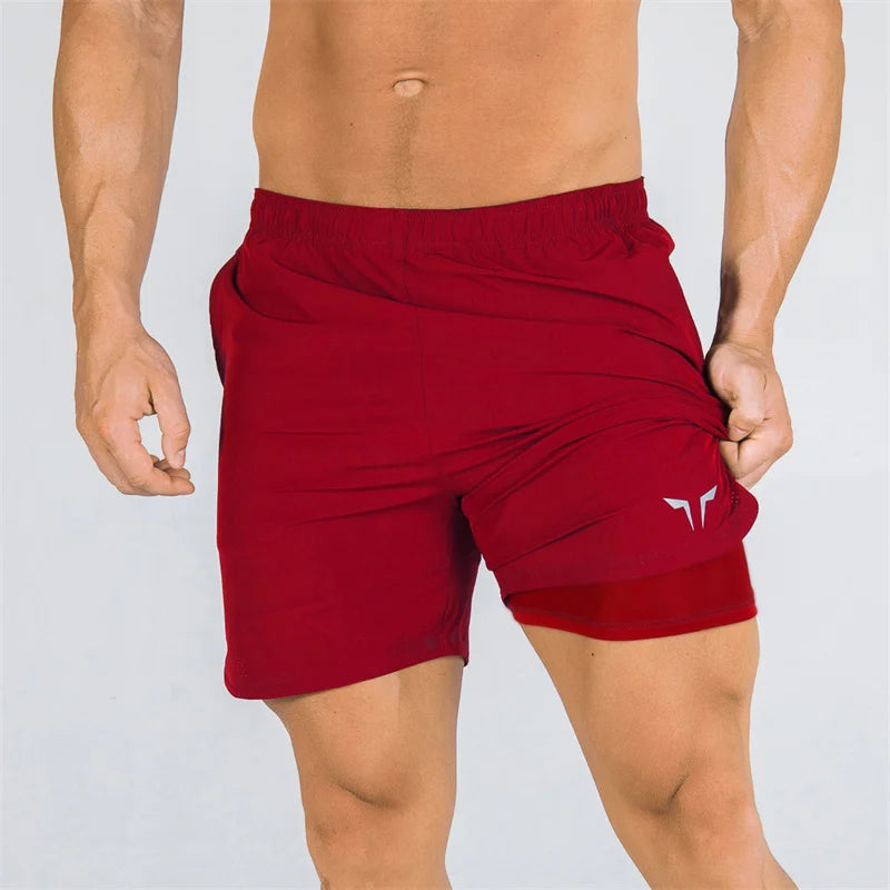 Breathable Double-Decker Fitness Shorts