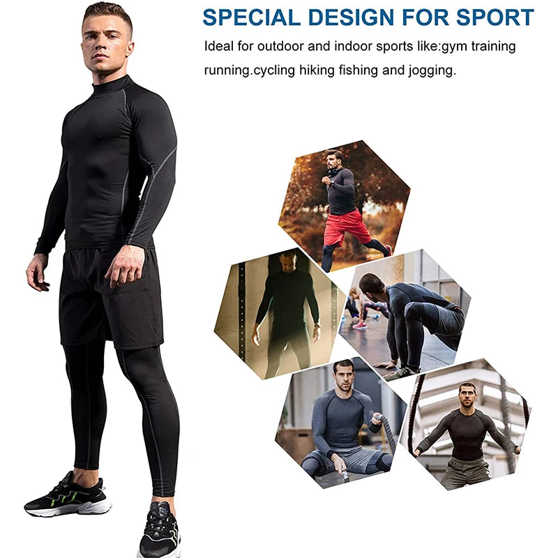 Flexible Long Sleeve Compressed Gym Shirt