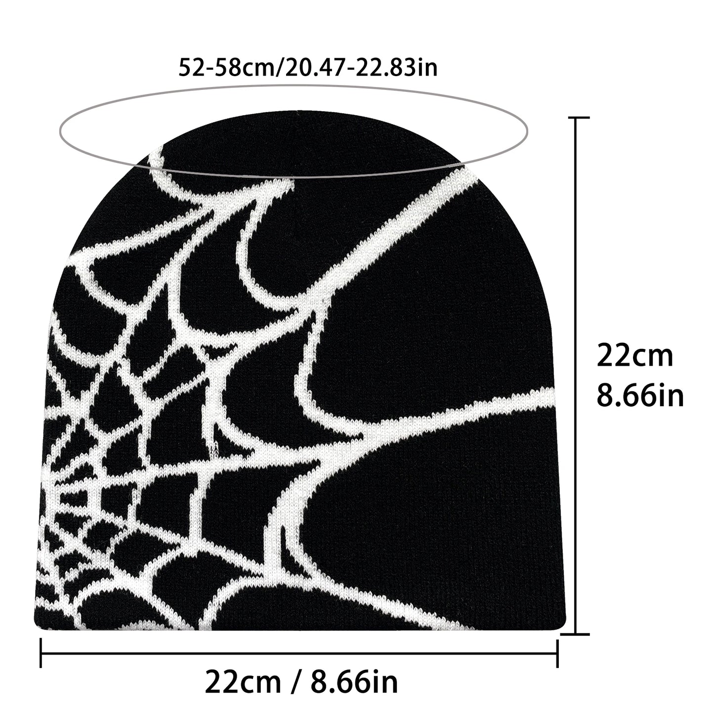 Unisex Universal Y2K Spider Web Knit Beanie