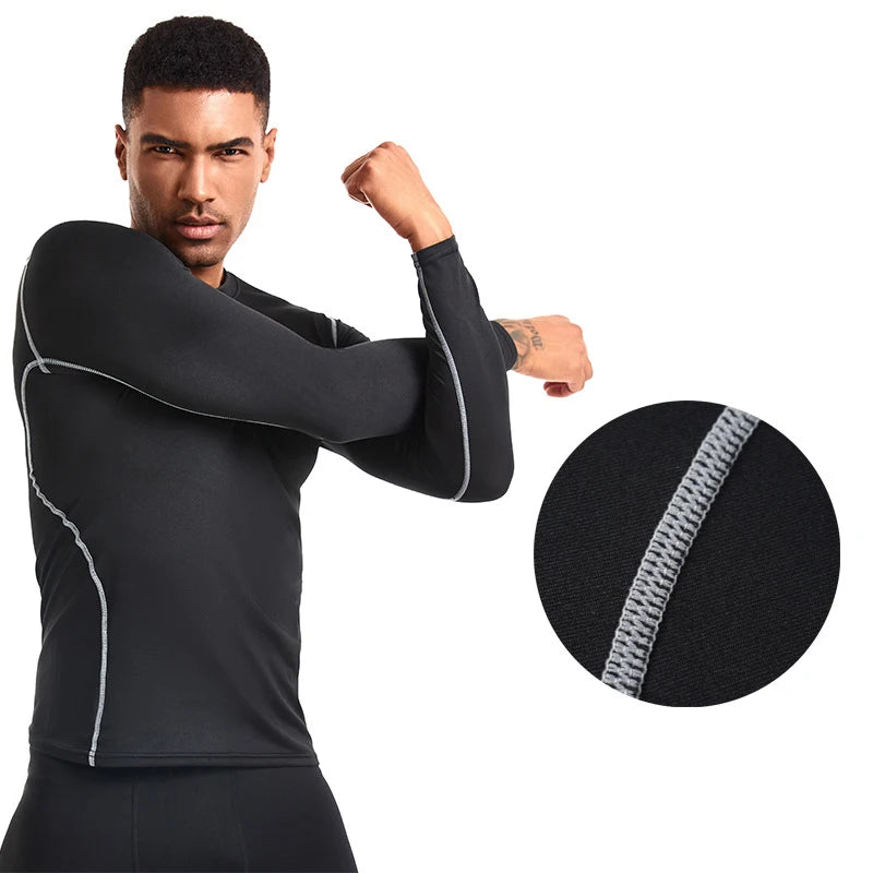 Longe Sleeve Compressed Gym Shirt