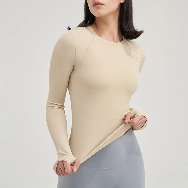 Womens Long Sleeve Yoga Top