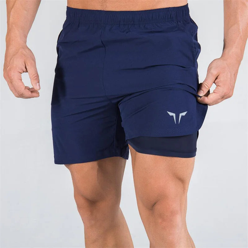 Breathable Double-Decker Fitness Shorts