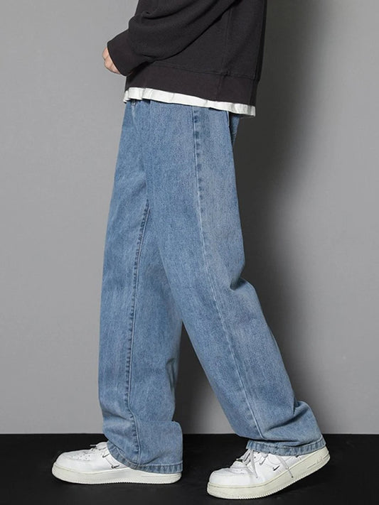 Straight Denim Wide-leg Jeans