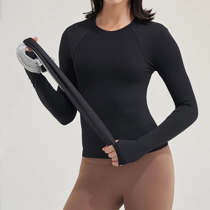 Womens Long Sleeve Yoga Top