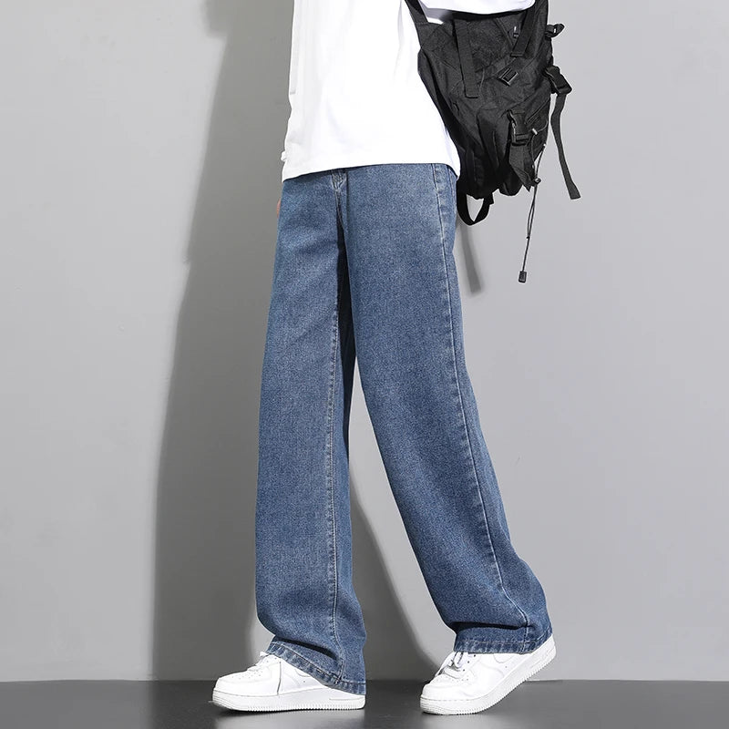 Straight Denim Wide-leg Jeans