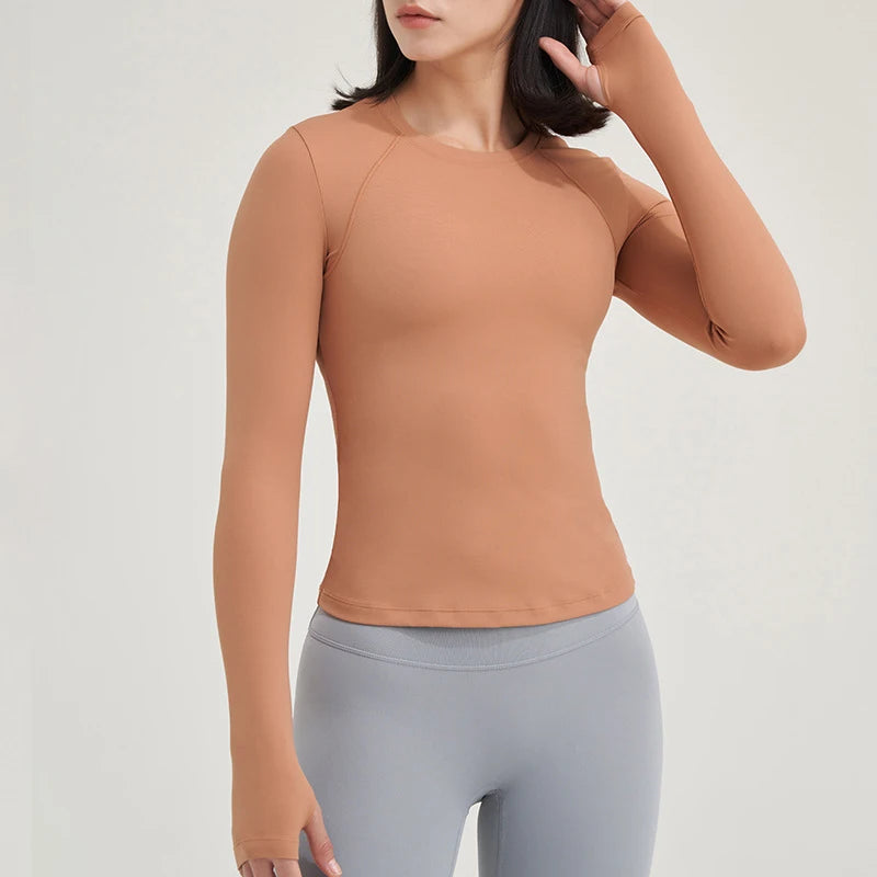 Womens Long Sleeve Yoga Top