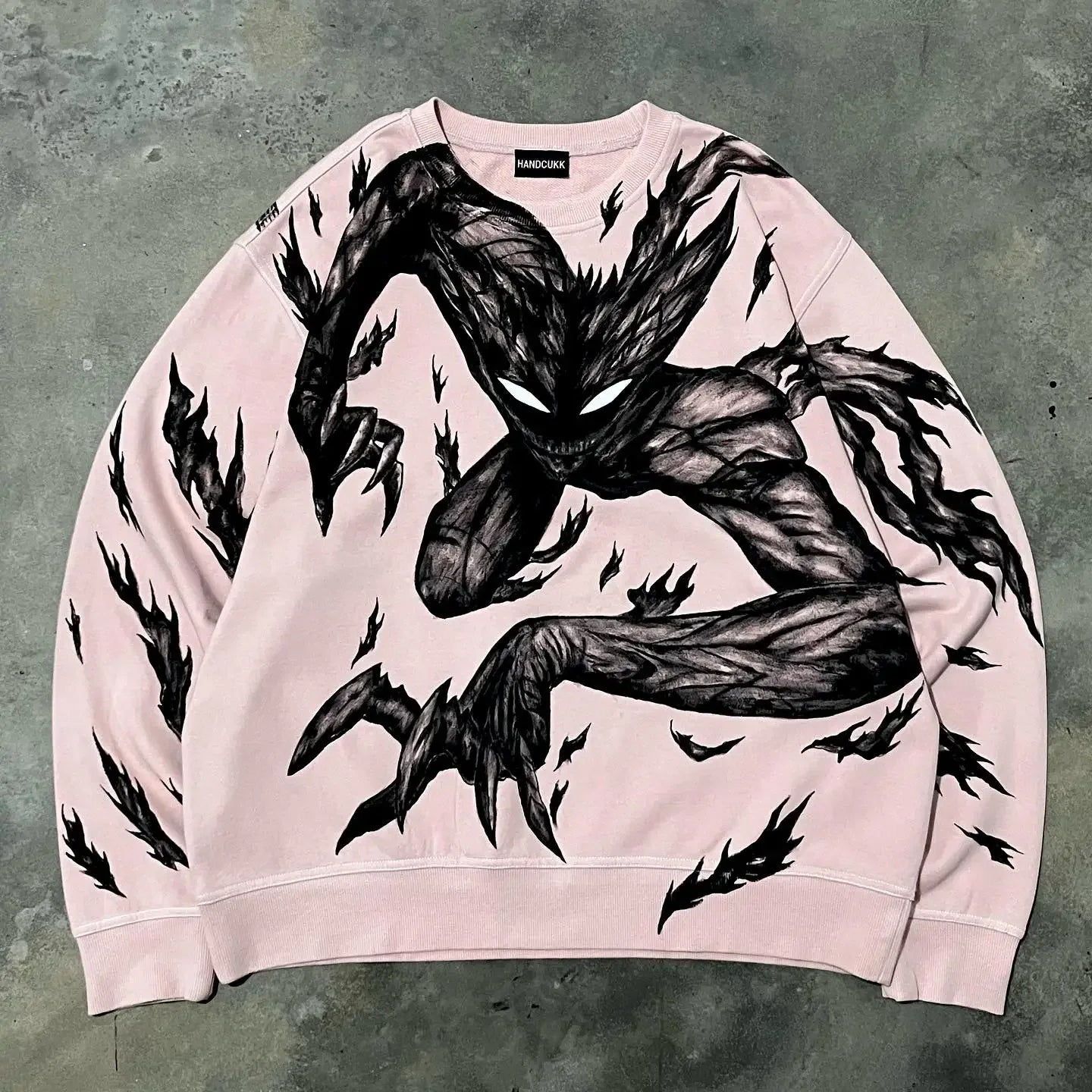 Harajuku Eerie Graphic Crewneck Sweater