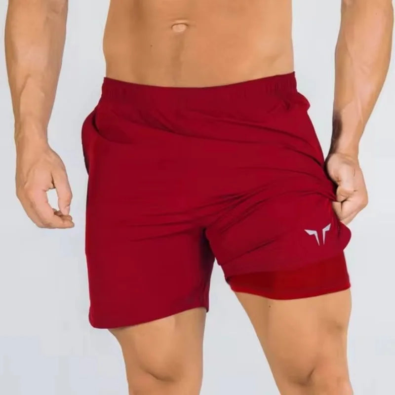 Breathable Double-Decker Fitness Shorts