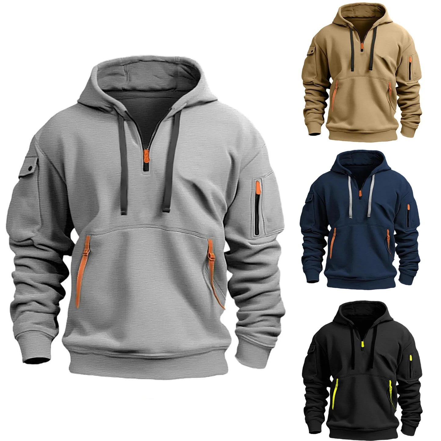 Multi Pocket Zipper Hoodie