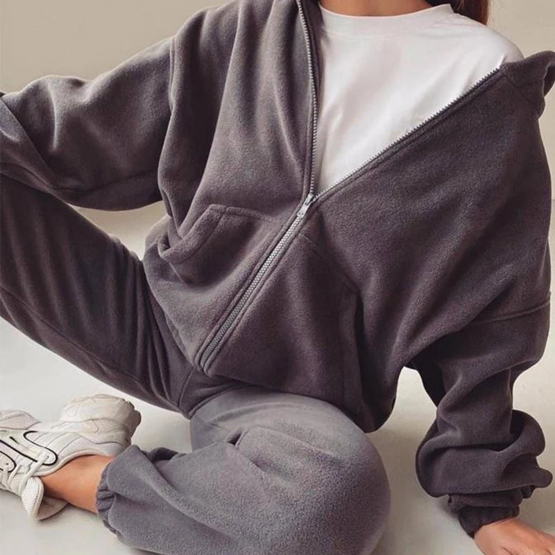 Womens Oversized 2 Piece Tracksuit