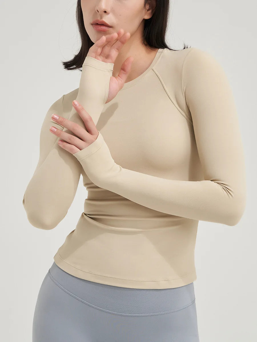 Womens Long Sleeve Yoga Top